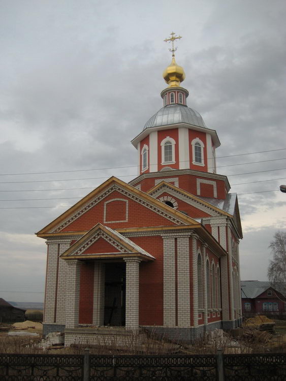 Церковь Рождества Иоанна Предтечи (новая), Абрамово (Арзамасский район и г. Арзамас, Нижегородская область). фасады, Вид с запада