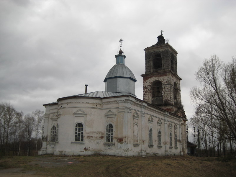 Никольское. Церковь Иоанна Богослова. фасады, Вид с востока