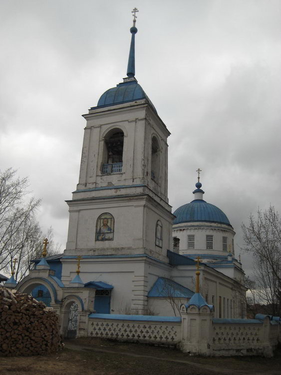 Селема. Церковь Троицы Живоначальной. фасады, Вид с запада