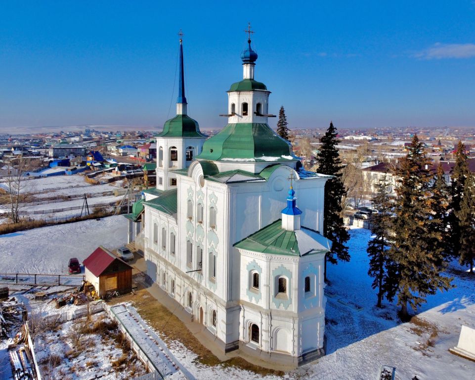 Церковь Спаса Нерукотворного  Образа, Урик (Иркутский район, Иркутская область). общий вид в ландшафте, Вид с ЮЗ