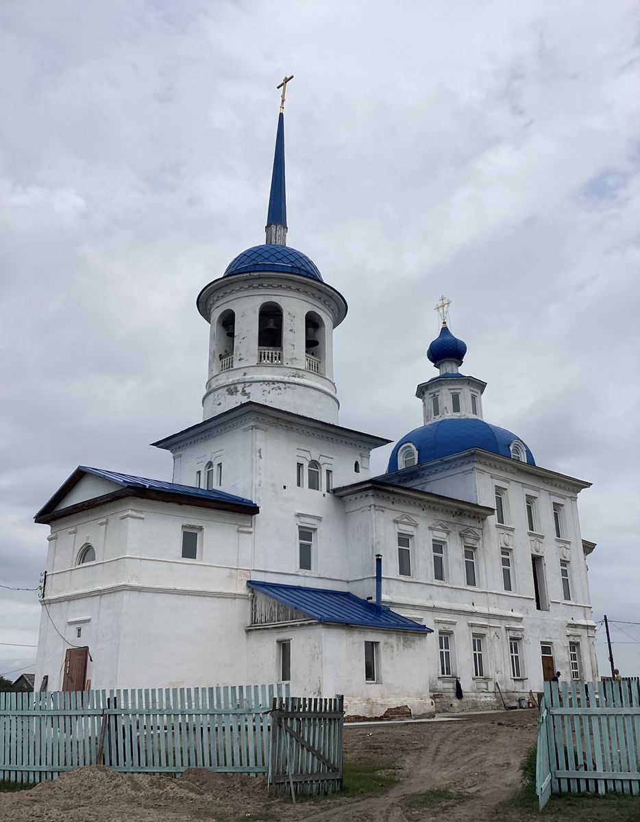 Вид с юго-запада, фасады. Церковь Казанской иконы Божией Матери, Творогово (Кабанский район, Республика Бурятия)