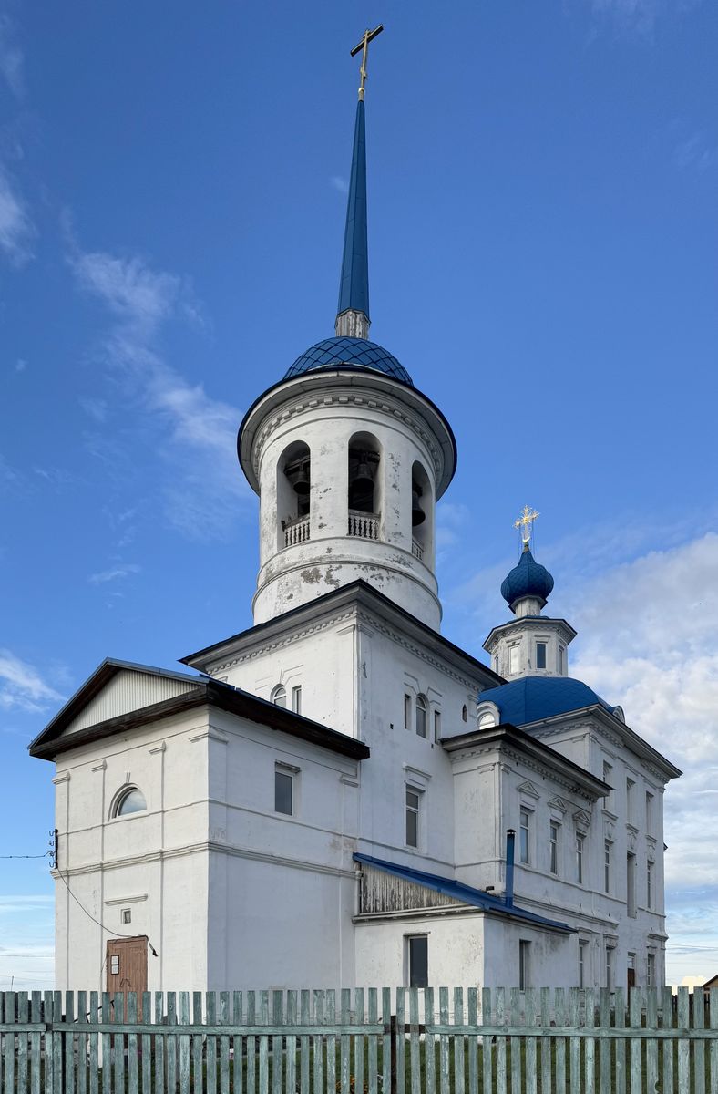 Вид с юго-запада, фасады. Церковь Казанской иконы Божией Матери, Творогово (Кабанский район, Республика Бурятия)