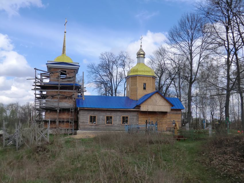 Могилёвцы. Церковь Николая Чудотворца. общий вид в ландшафте