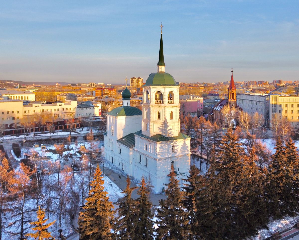 Церковь Спаса Нерукотворного Образа, Иркутск (Иркутск, город, Иркутская область). фасады, Вид с СЗ