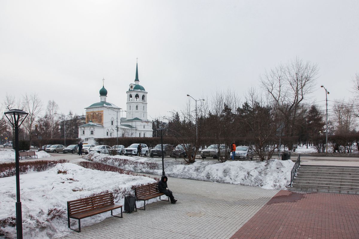 Церковь Спаса Нерукотворного Образа, Иркутск (Иркутск, город, Иркутская область). общий вид в ландшафте