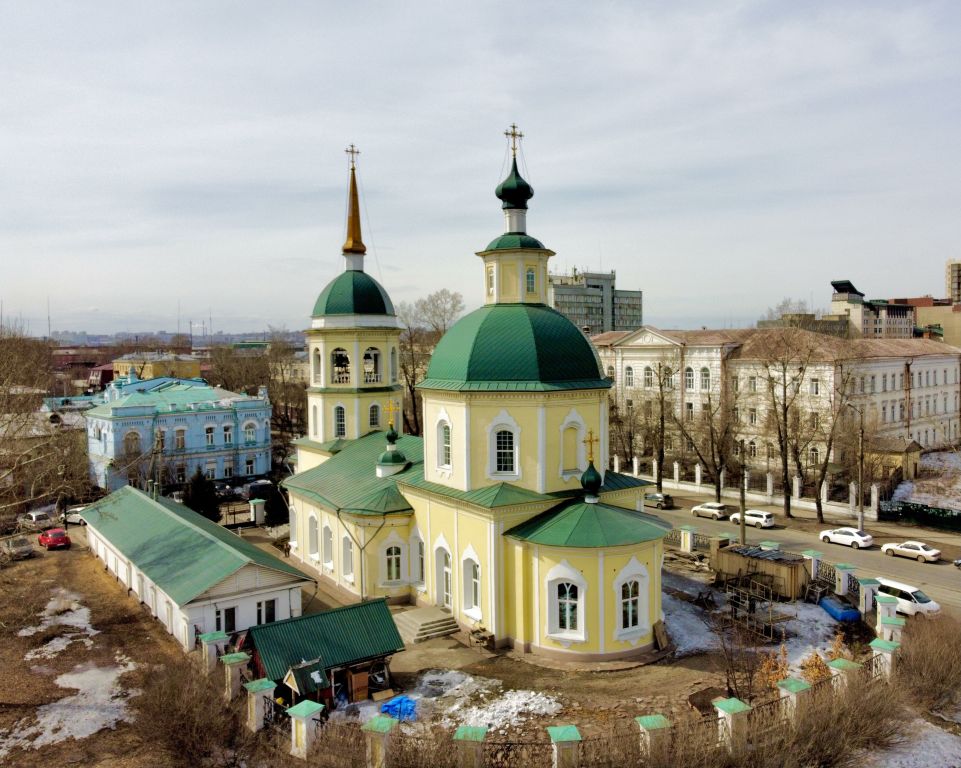 Иркутск. Церковь Спаса Преображения. фасады, Вид с ЮВ