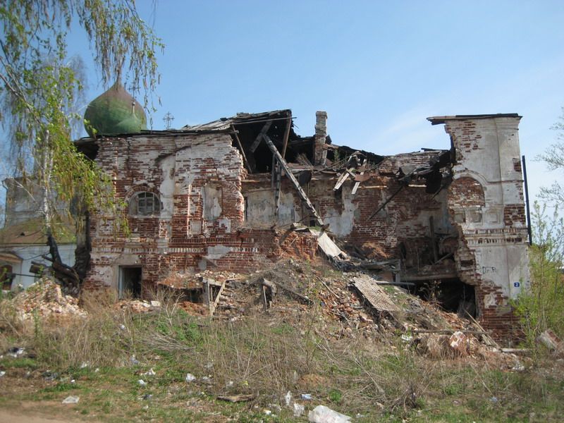 Спасо-Преображенский монастырь. Церковь Рождества Пресвятой Богородицы, Арзамас (Арзамасский район и г. Арзамас, Нижегородская область). фасады, Разрушенная западная стена