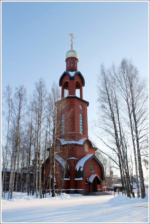Токсово. Церковь Игоря Черниговского в колокольне собора Михаила Архангела. общий вид в ландшафте