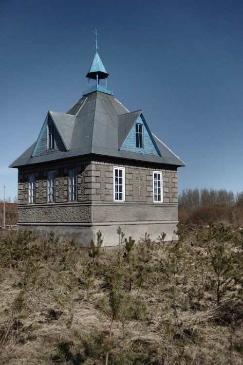 Часовня Николая Чудотворца, Козлов берег (Гдовский район, Псковская область). общий вид в ландшафте
