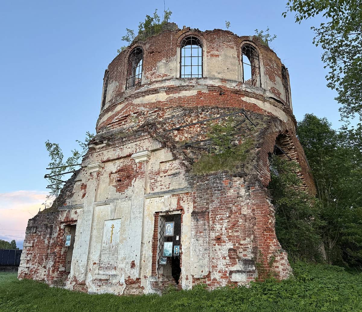 Вид с северо-запада, фасады. Церковь Собора Пресвятой Богородицы, Сытьково (Ржевский район и г. Ржев, Тверская область)