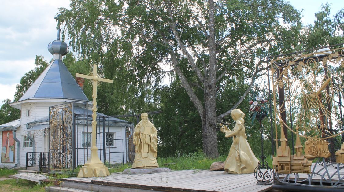 Михаило-Архангельский мужской монастырь, Усть-Вымь (Усть-Вымский район, Республика Коми). дополнительная информация, Композиция на территории монастыря прибытие Стефана Пермского на вымскую землю