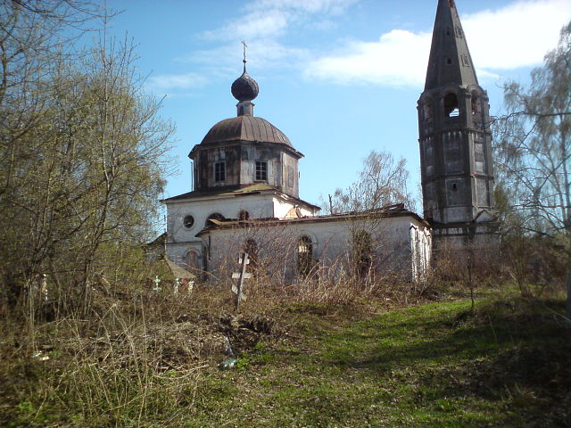 Дресвищи. Церковь Николая Чудотворца. фасады, вид с севера