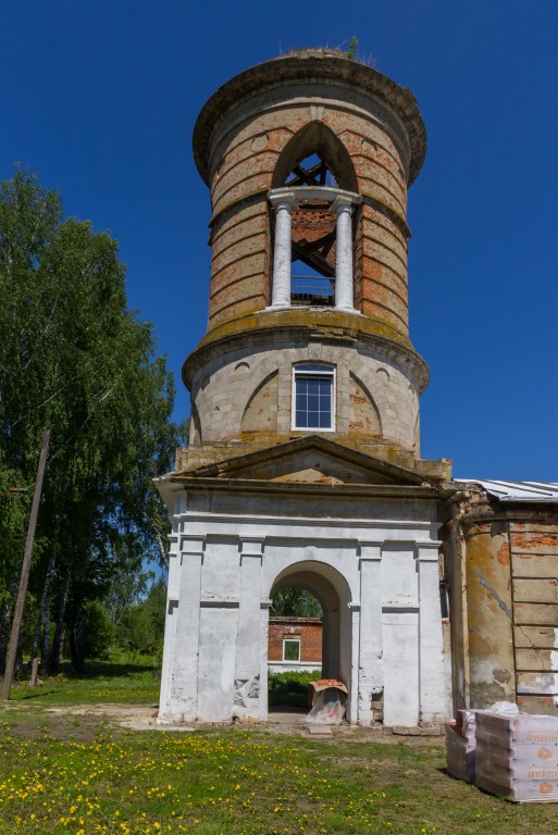 Церковь Успения Пресвятой Богородицы, Бороздино (Новомосковск, город, Тульская область). фасады, Колокольня с юга