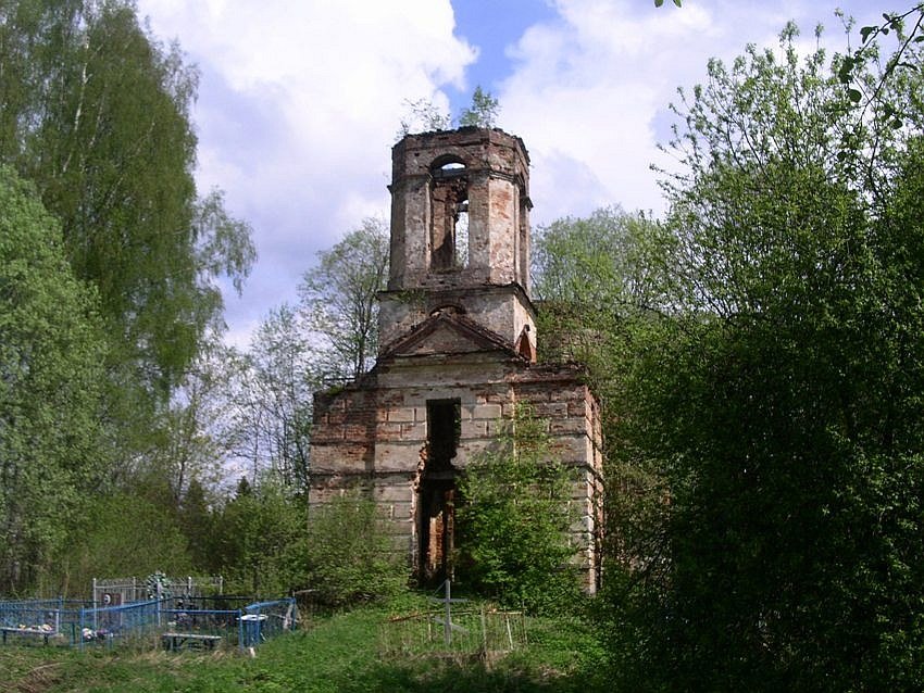Церковь Николая Чудотворца, Аристово (ур.Николо-Любуты) (Андреапольский район, Тверская область). фасады, вид с запада
