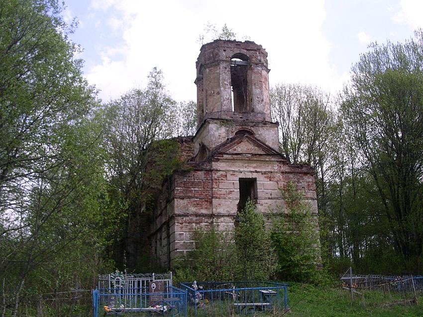 Церковь Николая Чудотворца, Аристово (ур.Николо-Любуты) (Андреапольский район, Тверская область). фасады, вид с северо-запада