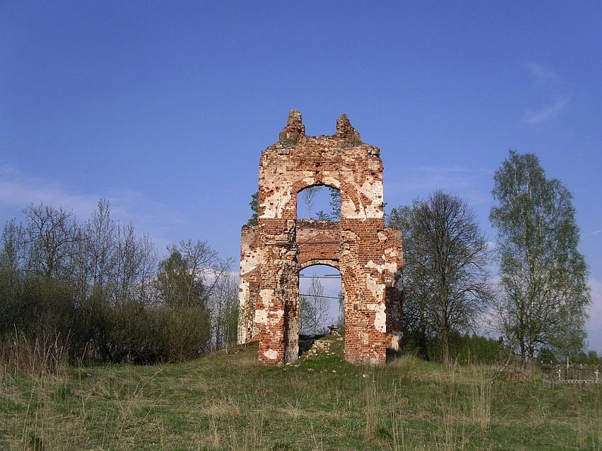 Церковь Воскресения Христова, Погост Подборовье (Светино, Першино) (Ржевский район и г. Ржев, Тверская область). фасады, вид с запада
