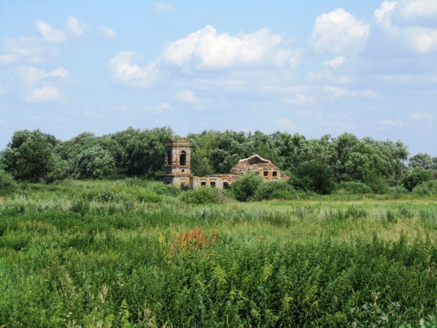 Церковь Казанской иконы Божией Матери, Подосинки-Кожино (Новомосковский район, Тульская область). общий вид в ландшафте, вид с юга