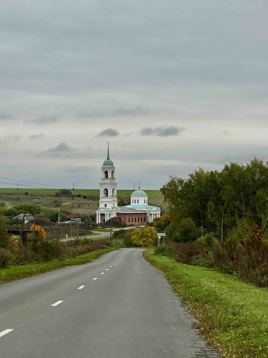 Церковь Троицы Живоначальной, Ичалово (Дивеевский район, Нижегородская область). общий вид в ландшафте