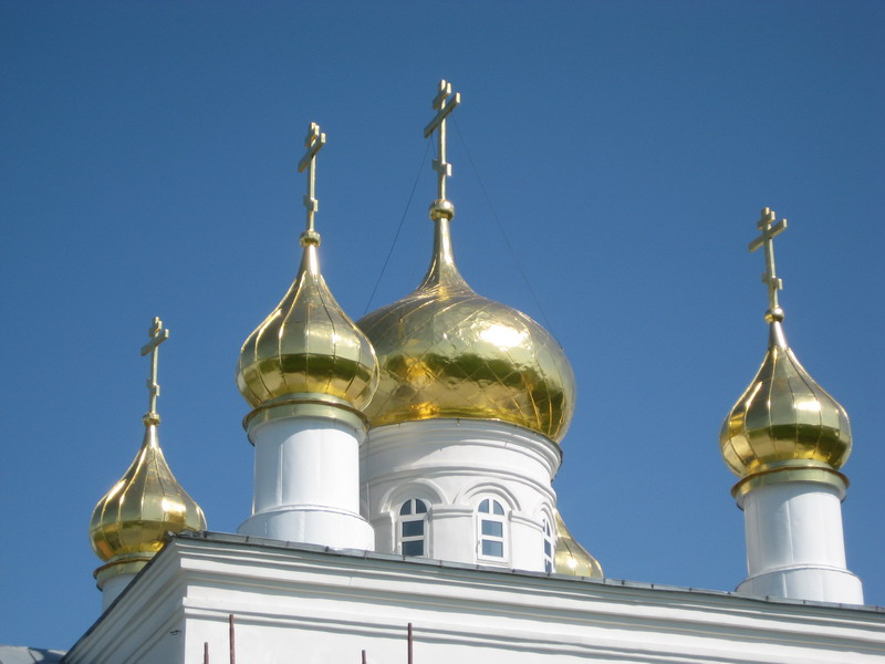 Церковь Чуда Михаила Архангела, Ездаково, урочище (Арзамасский район и г. Арзамас, Нижегородская область). архитектурные детали, Золотые купола