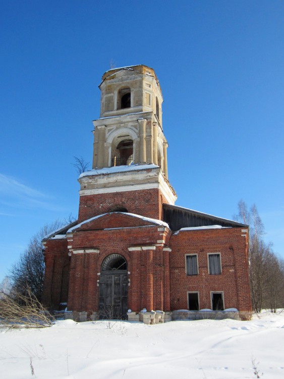 Буконтово. Церковь Воскресения Христова. фасады, Вид с запада