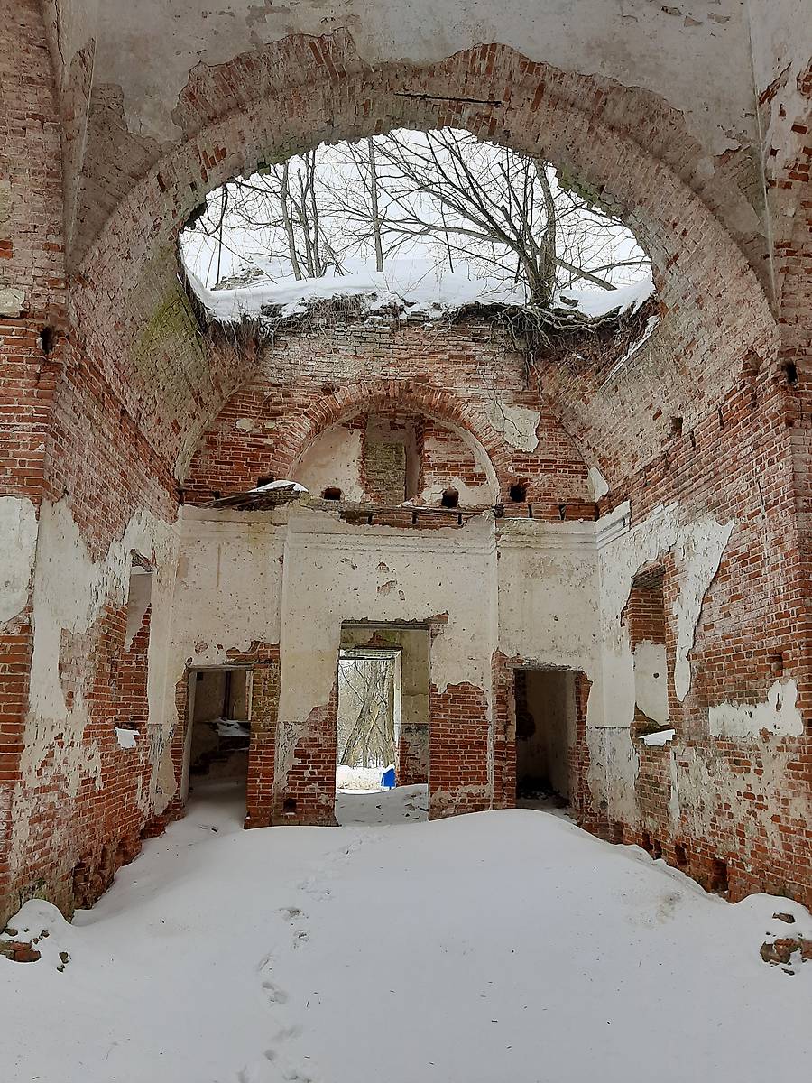 Вид на западную часть храма, интерьер и убранство. Церковь Вознесения Господня, Великий Бор (Гордеевский район, Брянская область)