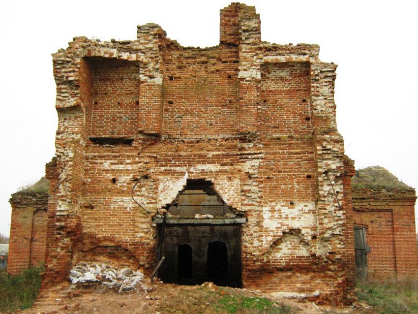 Церковь Казанской иконы Божией Матери, Отскочное (Добринский район, Липецкая область). общий вид в ландшафте
