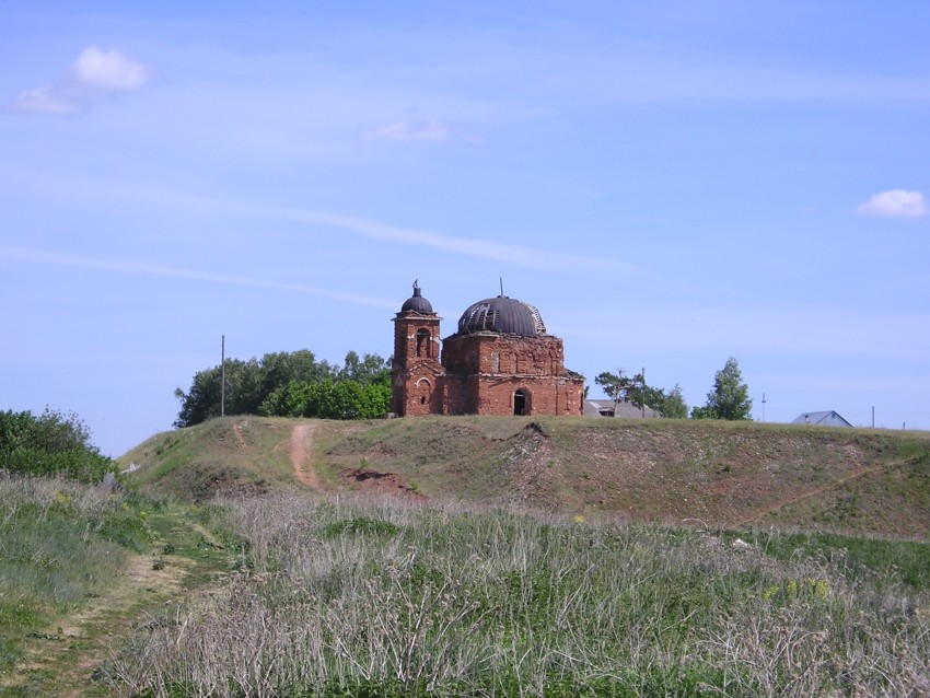 Церковь Дионисия Глушицкого, Чирково (Бугульминский район, Республика Татарстан). общий вид в ландшафте