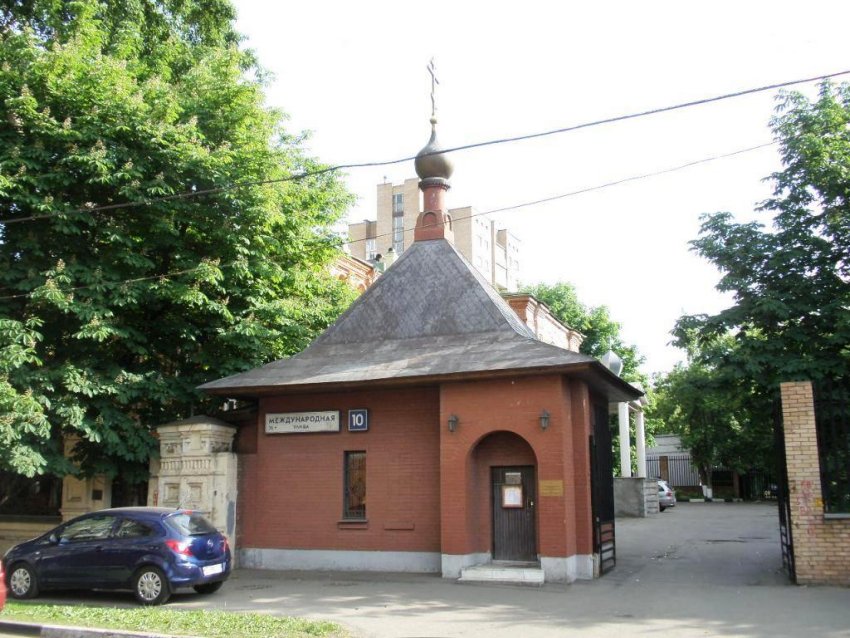 Часовня Новомучеников и исповедников Церкви Русской у Рогожской заставы, Таганский (Центральный административный округ (ЦАО), г. Москва). общий вид в ландшафте, Вид с севера