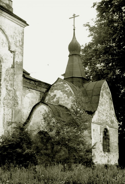 Церковь Космы и Дамиана, Гвоздно (Наумовщина) (Гдовский район, Псковская область). архивная фотография, Фото 1950-х гг. Придел