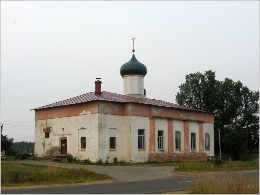 Церковь Николая Чудотворца, Воскресенское (Лежневский район, Ивановская область). общий вид в ландшафте