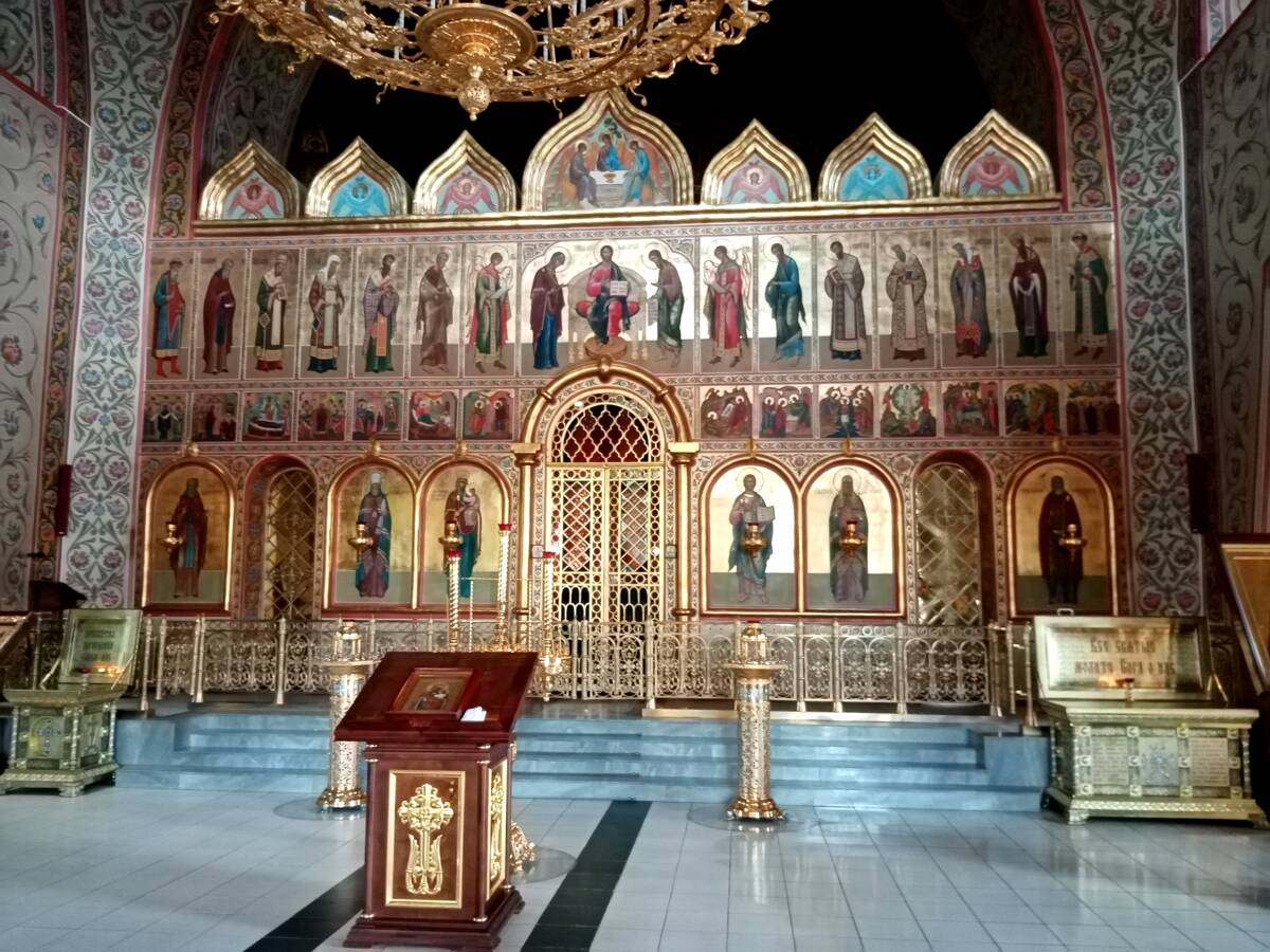 Черниговский скит. Собор Черниговской-Гефсиманской иконы Божией Матери, Сергиев Посад (Сергиево-Посадский городской округ, Московская область). интерьер и убранство, Главный иконостас храма
