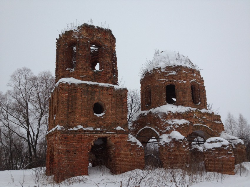 Церковь Георгия Победоносца, Тугань (Сухиничский район, Калужская область). общий вид в ландшафте