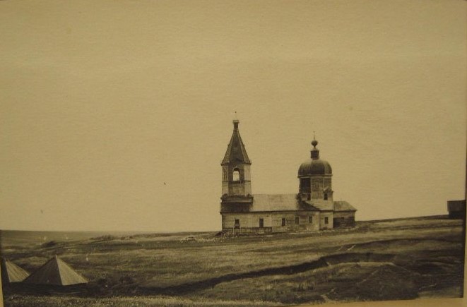 Церковь Благовещения Пресвятой Богородицы, Смирново (Дивеевский район, Нижегородская область). архивная фотография, Общий вид с юга. Фото Целикова А. 1947 г. из коллекции ГНИМА. (ГК №33612316)