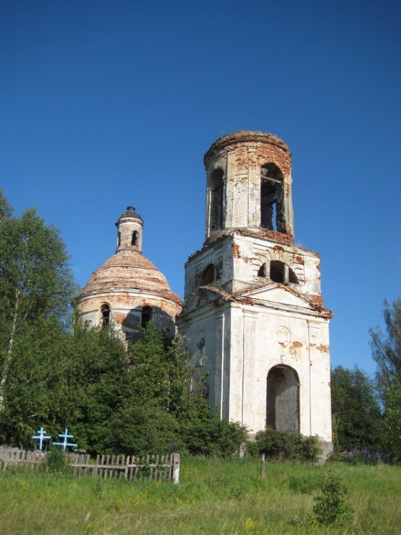 Церковь Спаса Нерукотворного Образа (каменная), Заречное (Серякуши) (Ардатовский район, Нижегородская область). фасады, Вид с северо-запада