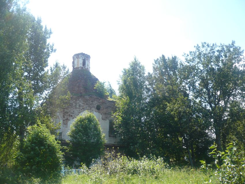Ватаманово. Церковь Николая Чудотворца. общий вид в ландшафте