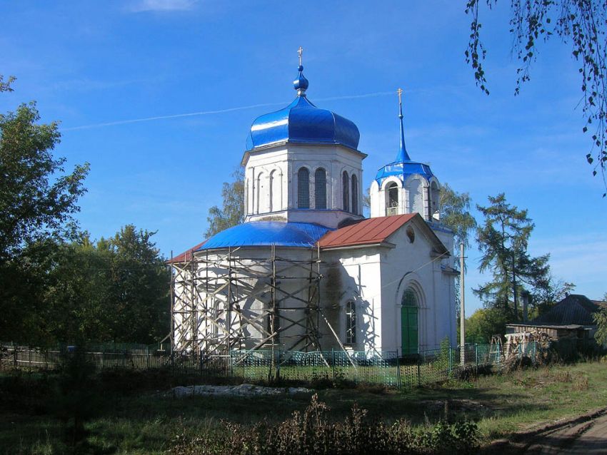 Боровое. Церковь Покрова Пресвятой Богородицы. общий вид в ландшафте