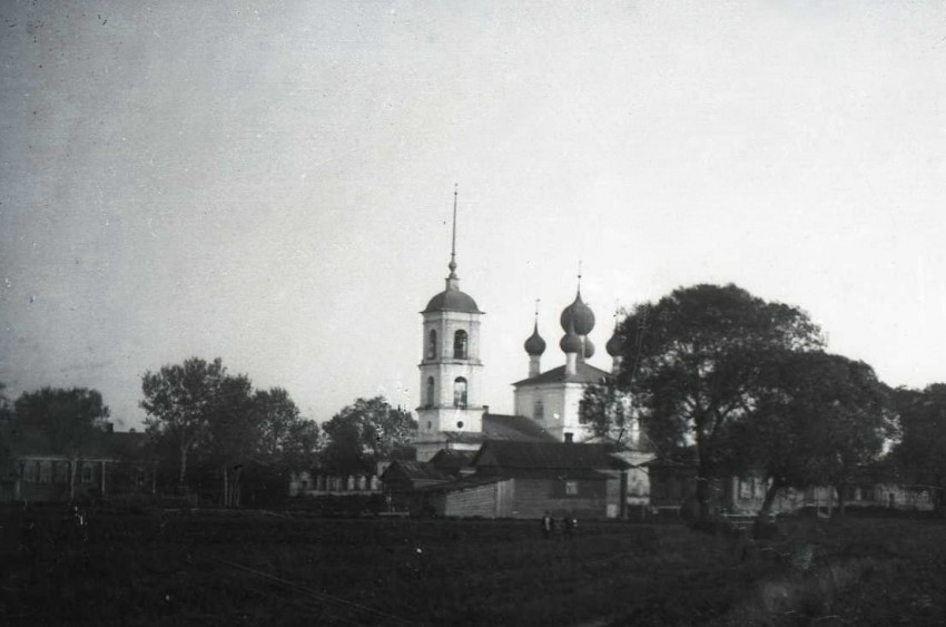 Церковь Николая Чудотворца, Сельцо (Ростовский район, Ярославская область). архивная фотография, Скан со стеклянного оригинала. Из частной коллекции.