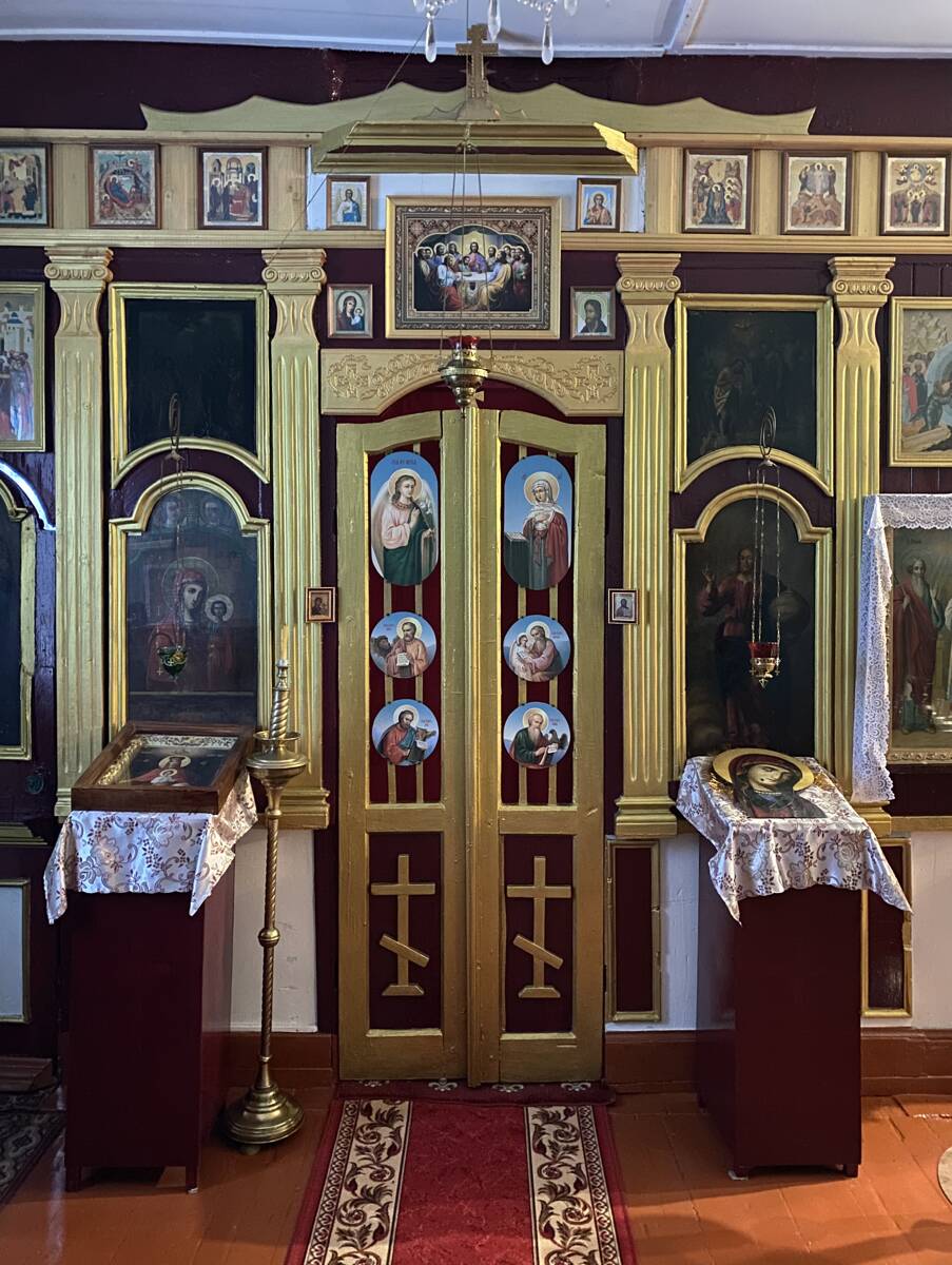 Церковь Покрова Пресвятой Богородицы, Медвёдово (Локнянский район, Псковская область). интерьер и убранство, Северный придел в трапезной, Царские врата