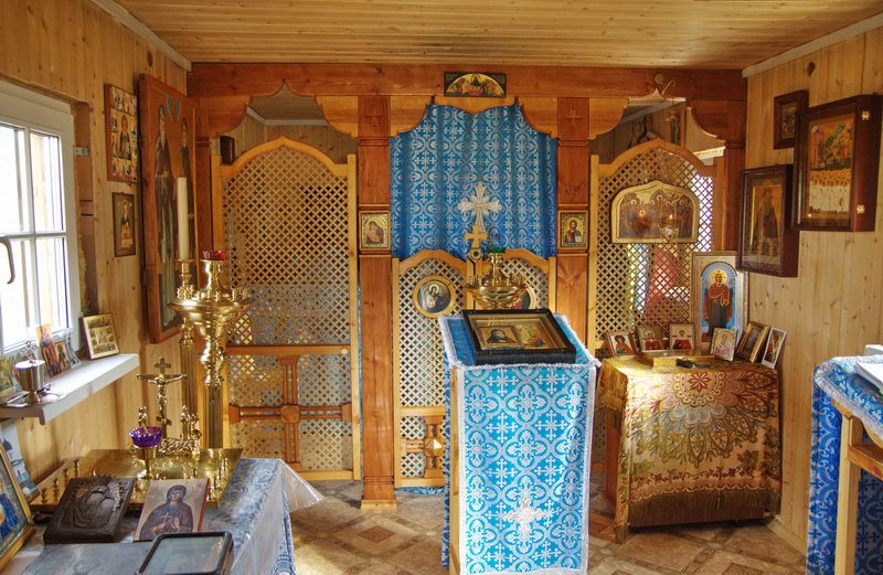 Часовня Успения Пресвятой Богородицы, Феофилова Пустынь (Николаево) (Струго-Красненский район, Псковская область). интерьер и убранство