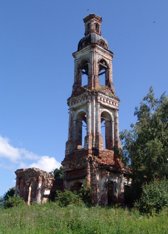 Церковь Воскресения Христова, Сараево (Нерехтский район, Костромская область). фасады, Колокольня
