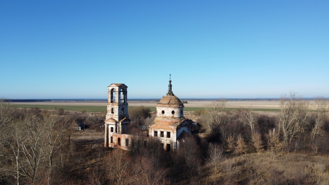 Церковь Рождества Пресвятой Богородицы, Нучарово (Ардатовский район, Нижегородская область). общий вид в ландшафте