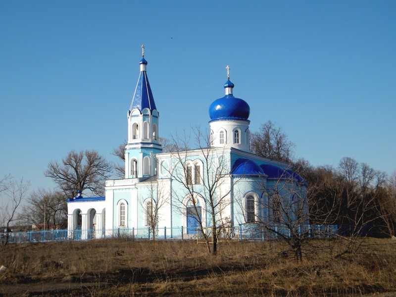 Церковь Троицы Живоначальной, Лебяжье (Курский район, Курская область). общий вид в ландшафте