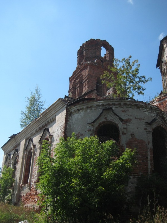 Леметь. Церковь Троицы Живоначальной. фасады, Южный придел и колокольня