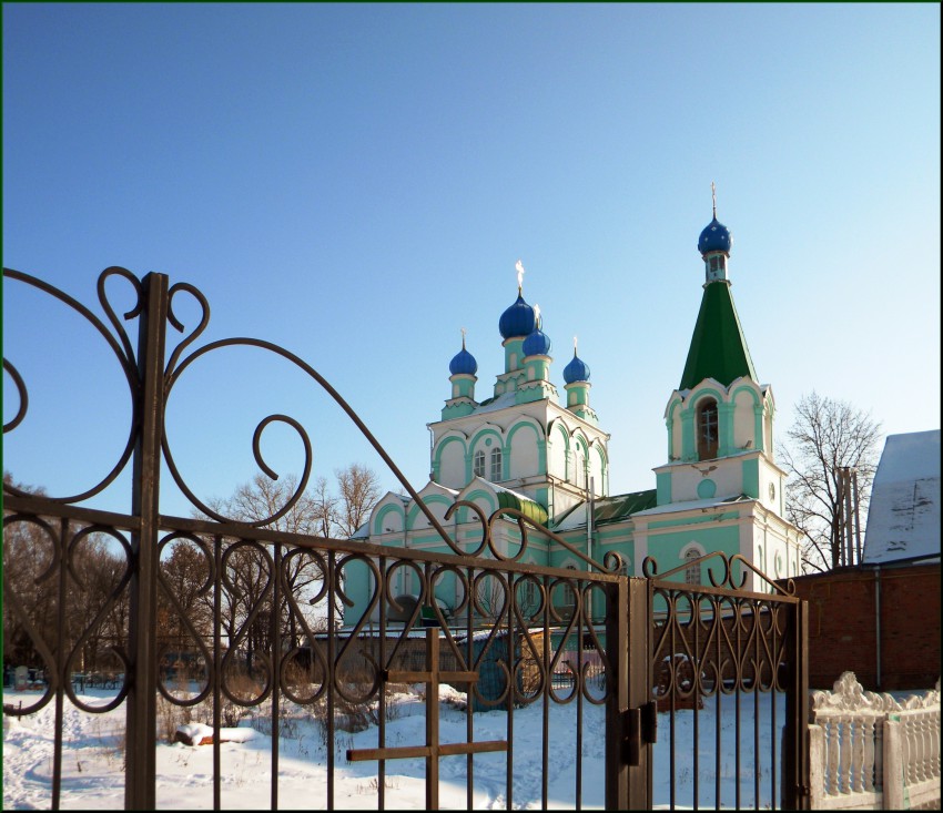 Церковь Успения Пресвятой Богородицы, Пушкарное (Яковлевский район, Белгородская область). общий вид в ландшафте