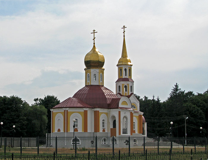 Церковь Спаса Нерукотворного Образа, Головчино (Грайворонский район, Белгородская область). общий вид в ландшафте
