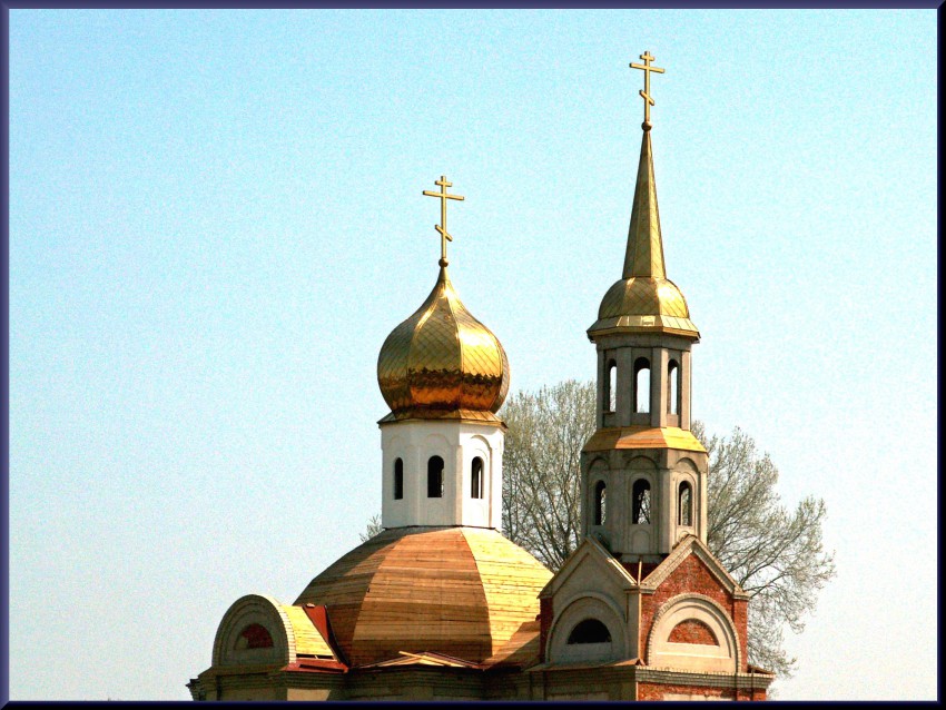 Церковь Спаса Нерукотворного Образа, Головчино (Грайворонский район, Белгородская область). общий вид в ландшафте