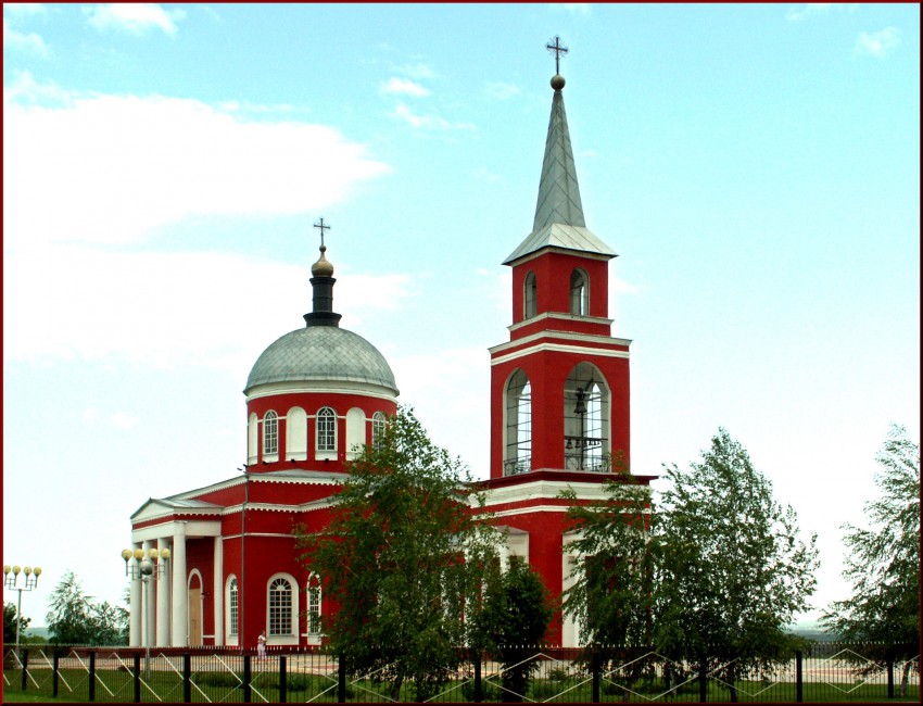 Церковь Воскресения Христова, Хотмыжск (Борисовский район, Белгородская область). общий вид в ландшафте