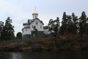 Спасо-Преображенский Валаамский монастырь. Владимирский скит. Церковь Александра Невского, Вид с Куковского залива<br>, Валаамские острова, Сортавальский район, Республика Карелия