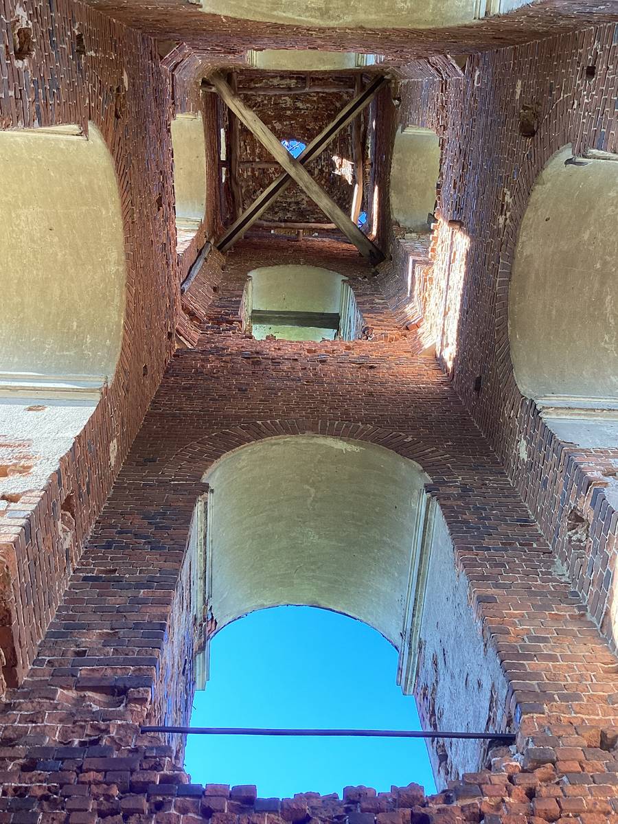 Подкупольное пространство колокольни, интерьер и убранство. Церковь Георгия Победоносца, Кадное (Георгиевское) (Каменский район, Тульская область)