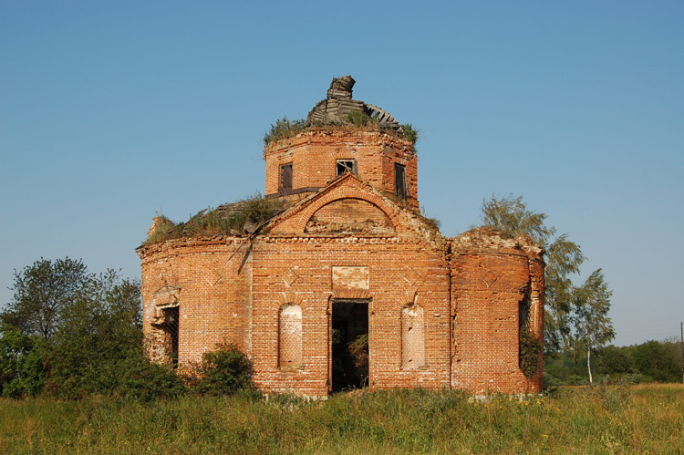 Церковь Вознесения Господня, Вознесенское (Корсаковский район, Орловская область). общий вид в ландшафте